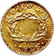 ½ Escudo, Peru, 1826-1856 reverse image