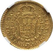 1 Escudo - Carlos IV, Peru, 1789-1791 reverse image