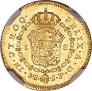 1 Escudo - Fernando VII, Peru, 1814-1821 reverse image