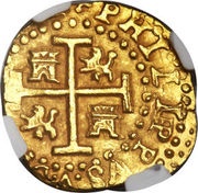 2 Escudos - Felipe V Colonial Cob Coinage obverse image