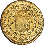 2 Escudos - Carlos IV, Peru, 1789-1791 reverse image