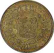 4 Escudos - Carlos III portrait, Peru, 1785-1789 reverse image