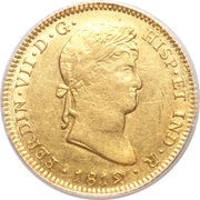 4 Escudos - Fernando VII Truncated bust obverse image