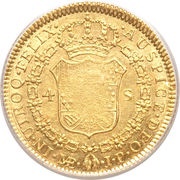4 Escudos - Fernando VII Truncated bust, Peru, 1814-1821 reverse image