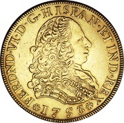 8 Escudos - Fernando VI obverse image