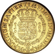 8 Escudos - Fernando VI, Peru, 1751-1753 reverse image