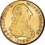 8 Escudos - Carlos III Colonial Milled Coinage obverse image
