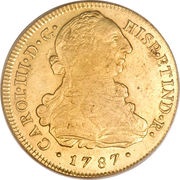 8 Escudos - Carlos III Colonial Milled Coinage obverse image