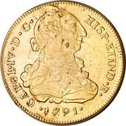 8 Escudos - Carlos IV Colonial Milled Coinage obverse image