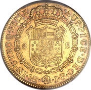 8 Escudos - Fernando VII Colonial Milled Coinage, Peru, 1808-1811 reverse image