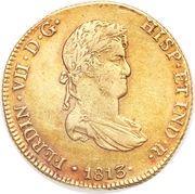 8 Escudos - Fernando VII Colonial Milled Coinage obverse image