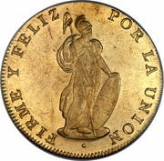 8 Escudos, Peru, 1826-1855 reverse image