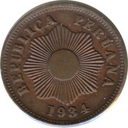1 Centavo 1st type; thick planchet obverse image