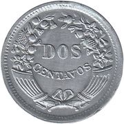 2 Centavos, Peru, 1950-1958 reverse image