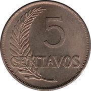 5 Centavos reverse image