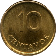 10 Centavos, Peru, 1975 reverse image
