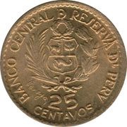 25 Centavos Casa de Moneda obverse image