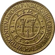 ½ Sol de Oro Casa de Moneda, Peru, 1965 reverse image