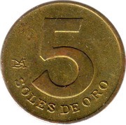 5 Soles de Oro, Peru, 1978-1983 reverse image