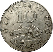 10 Soles de Oro, Peru, 1969 reverse image