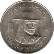 10 Soles de Oro, Peru, 1972-1975 reverse image