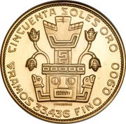50 Soles Oro, Peru, 1930-1969 reverse image