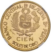 100 Soles de Oro Battle of Callao obverse image