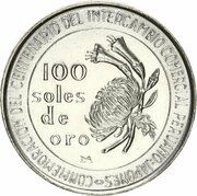 100 Soles de Oro Peru-Japan Relations, Peru, 1973 reverse image