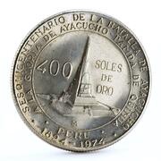 400 Soles de Oro Battle of Ayacucho reverse image