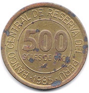 500 Soles de Oro obverse image