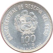 100 Intis Marshal Caceres obverse image