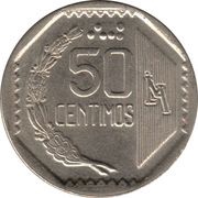 50 Céntimos With braille reverse image