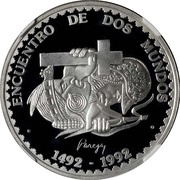 1 Nuevo Sol Encounter of two Worlds, horizontal, Peru, 1991 reverse image