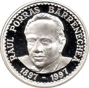 1 Nuevo Sol Raúl Porras Barrenechea, Peru, 1997 reverse image