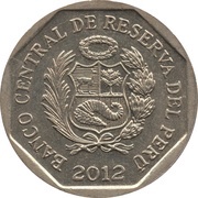 1 Nuevo Sol Monolith of Kuntur Wasi obverse image