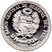 1 Nuevo Sol 150 Years of Sol Monetary Unit obverse image