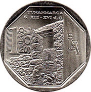 1 Nuevo Sol Tunanmarca, Peru, 2013 reverse image