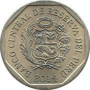 1 Nuevo Sol Lima Cathedral obverse image