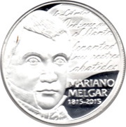 1 Nuevo Sol Mariano Melgar, Peru, 2015 reverse image