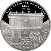 1 Nuevo Sol 450 years Casa Nacional de Moneda, Peru, 2015 reverse image