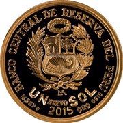 1 Nuevo Sol 450 years Casa Nacional de Moneda obverse image