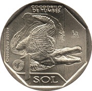1 Sol Tumbes Crocodile, Peru, 2017 reverse image