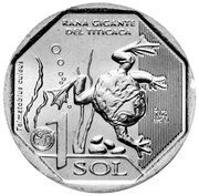 1 Sol Giant Titicaca Frog, Peru, 2019 reverse image