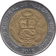 5 Nuevos Soles 2nd type obverse image