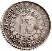 ½ Real, Peru, 1837 reverse image