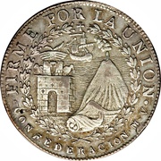 4 Reales, Peru, 1838 reverse image