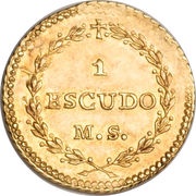 1 Escudo, Peru, 1838 reverse image