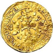 1 Gold Ecu - Ferdinand of Bavaria Late type, date in field obverse image