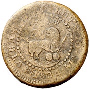 2 Quartos - Ferdinand VII, Philippines, 1834 reverse image