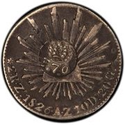 1 Real - Ferdinand VII Countermark on Mexico 1 Real obverse image